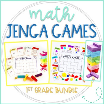Preview of Math Jenga Games Growing Bundle for 1st Grade