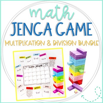 Preview of Jenga Math Games Bundle for Division and Multiplication Facts