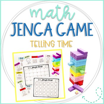 Preview of Math Jenga Game Cards for Telling Time