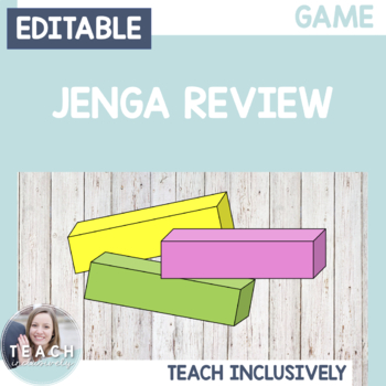 Preview of Jenga Review Game: Editable