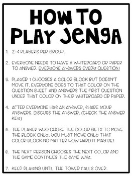 jenga games rules
