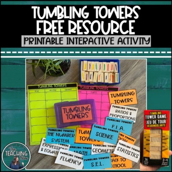 Preview of Jenga Tumbling Towers Activity Freebie