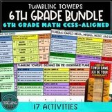 Jenga Tumbling Towers Bundle 6th Grade Math Review Activity