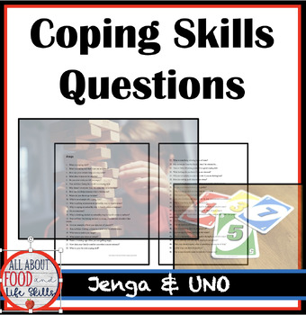 Preview of Jenga and Uno Coping Skills Game