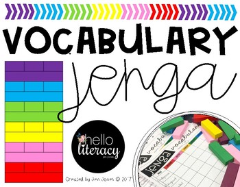 Preview of Jenga Vocabulary Game (editable)