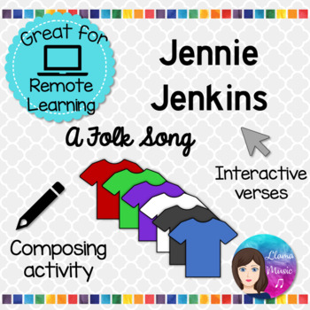 Preview of Jennie Jenkins Folk Song Interactive Distance Learning Composition Remote Online