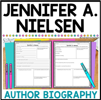 Preview of Jennifer A. Nielsen Author Biography Research Outline (Iceberg Rescue)