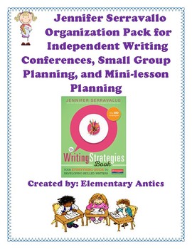 Preview of Jennifer Serravallo Writing Strategies Book Organization Kit