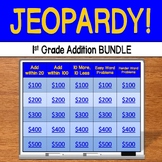 Jeopardy: 1st Grade Addition 3 GAME BUNDLE