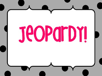 Preview of Jeopardy 1st Grade {Common Core Math Review}