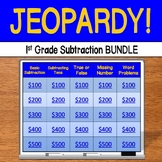 Jeopardy: 1st Grade Subtraction 3 GAME BUNDLE