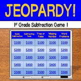 Jeopardy: 1st Grade Subtraction Game 1