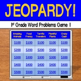 Jeopardy: 1st Grade Word Problems (Game 1) - CCSS Aligned!