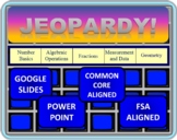 4th Grade Math End of Year Review Jeopardy- GOOGLE SLIDES 