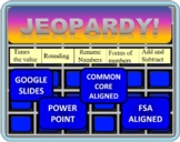 4th Grade Math Jeopardy- Place Value GOOGLE SLIDES AND POWERPOINT
