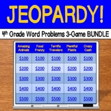 Jeopardy: 4th Grade Word Problems 3 GAME BUNDLE - CCSS & P