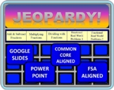 5th Grade Math Jeopardy- Fractions (NF) GOOGLE SLIDES AND 