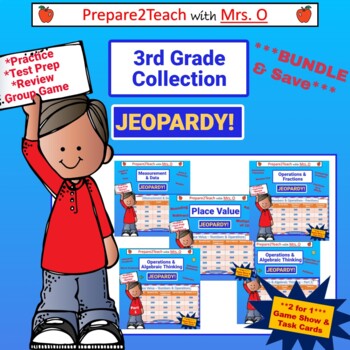 Preview of Jeopardy BUNDLE 3rd Grade Collection (2 in 1 Game)