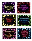 Jeopardy Cards for Speech Language Middle School Elementar