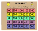 Jeopardy Decimal Operations- Adding, Subtracting, Multiply