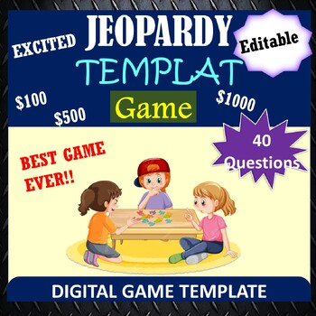 Preview of Jeopardy Digital Game Template PowerPoint Activity