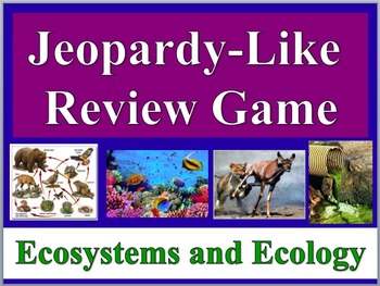 Preview of Jeopardy-Like Review Game - Ecology and Ecosystems - Uniquely Different