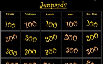 Preview of Jeopardy Game