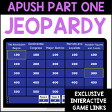 Jeopardy Game Bundle for AP U.S. History - Chapters 1-8 (Part 1)