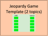 Jeopardy Game PowerPoint Template (2 Topics)