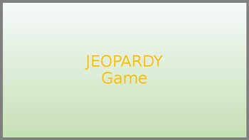 Preview of Jeopardy Game (Present Perfect & Past Simple & Past Continuous)