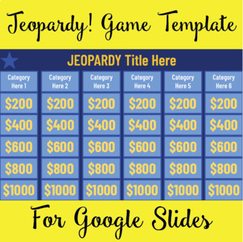 Preview of Jeopardy Game Template for Google Slides