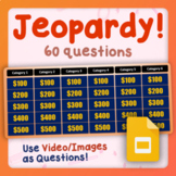 Jeopardy Google Slides - Editable Template - Review Game, 