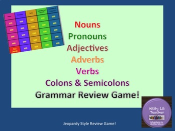 Preview of Grammar Review Game!