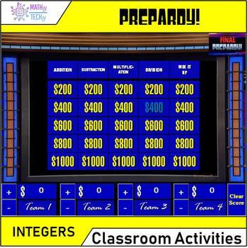 Preview of PREPARDY! Math Test Prep Game - Integer Operations (7.NS.A)
