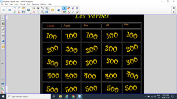 Preview of Jeopardy Irregular Verbs