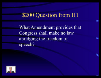 Preview of Jeopardy Law Game Constitution Bill of Rights