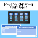 Jeopardy Math Game Scientific Notation, Rational/Irrationa