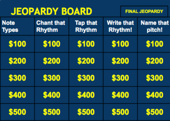 Preview of Jeopardy! Music- Rhythm and Pitch