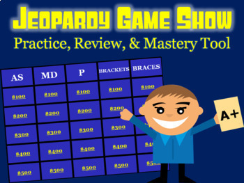 Preview of Order of Operations Review: Math Jeopardy Game Show