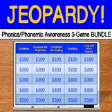 Jeopardy: Phonics & Phonemic Awareness 3 GAME BUNDLE