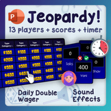 Jeopardy PowerPoint Game - Score, Timer, Music (MacOS and PC)