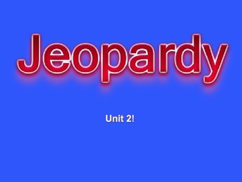 Preview of Jeopardy Powerpoint Game - Practical Biology: Chemistry Unit