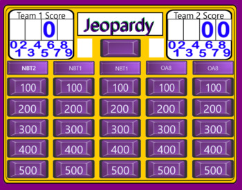 Preview of Jeopardy Review- 3NBT1, 3NBT2, 3OA8