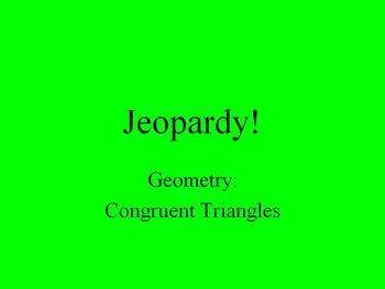 Preview of Jeopardy Review: Congruent Triangles