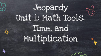 Preview of Jeopardy Review: Everyday Math Unit 1: Third Grade