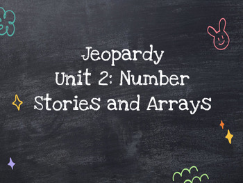 Preview of Jeopardy Review: Everyday Math Unit 2: Third Grade