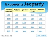 Jeopardy Review Game Exponents - 5 Categories