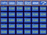 Jeopardy Review Game - Systems of Equations - Elimination 