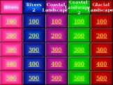 Jeopardy Review - Rivers, Coastal and Glacial Landscapes
