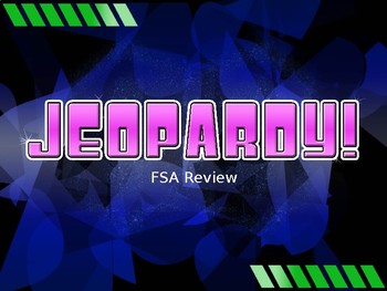 Preview of Jeopardy Review for FSA